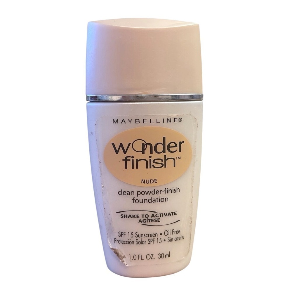 MAYBELLINE WONDER FINISH Clean Powder-Finish Foundation NUDE 2/3 full